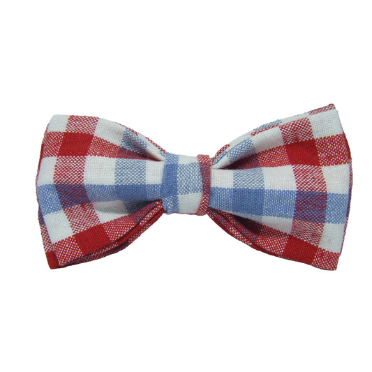 Vlinderdas voor hond Rood Wit Blauw op een witte achtergrond